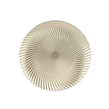 Plato decoración polipropileno champán ø33 x 1,5 cm