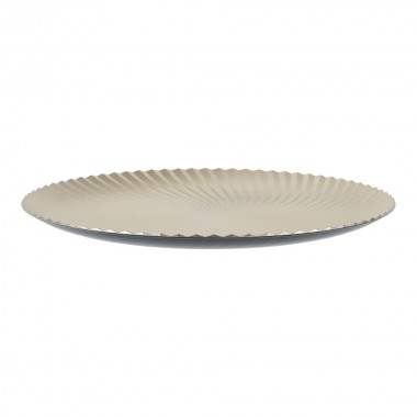 Plato decoración polipropileno champán ø33 x 1,5 cm
