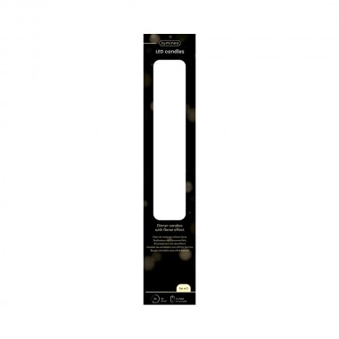 Vela de cera led color verde ø2,20 x 24,50 cm, 2 unidades