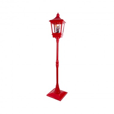 Farola papa noel iluminada 37,5 x 37,5 x 185 cm