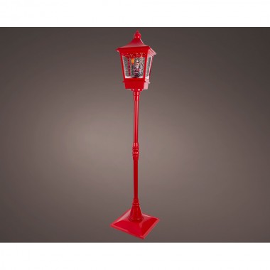 Farola papa noel iluminada 37,5 x 37,5 x 185 cm