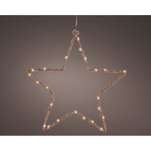 Estrella luz led decorativa interior 38 x 38 cm