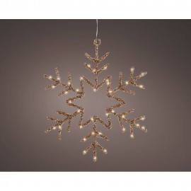 Copo de nieve luz led decorativa interior 38 x 38 cm