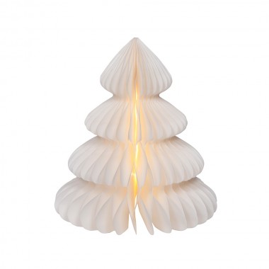 Figura arbol blanco de papel led ø24 x 28 cm