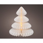 Figura arbol blanco de papel led ø42 x 48 cm