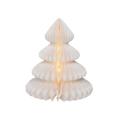 Figura arbol blanco de papel led ø42 x 48 cm