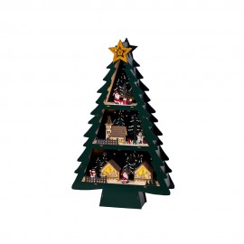 Escena navideña en árbol con led 33 x 9 x 55 cm