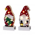 Figura gnomo madera con led 8,50 x 4,50 x 18 cm, modelos variados