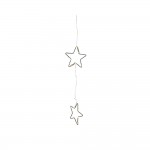 Cortina de led con estrellas para exterior color plateado