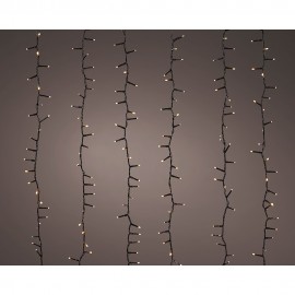 Cortina cascada para árbol, multifunción, oro suave, 480 leds, 2 m