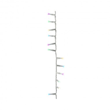 Guirnalda led multicolor rosa, azul y verde exterior cable transparente 11 m