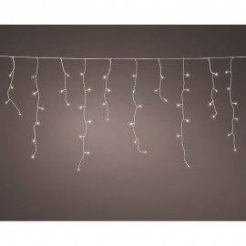 Cortina led de carámbano connect (interconectable) multifunción 250 leds luz cálida con efecto intermitente exterior blanco  ...