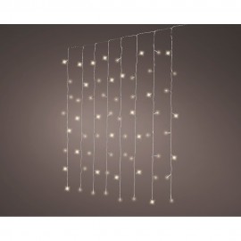 Cortinas de luces conectables led blanco exterior luz cálida 200 led 1,5 x 2 m