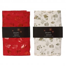 Camino de mesa navidad colores surtidos, 32 x 150 cm