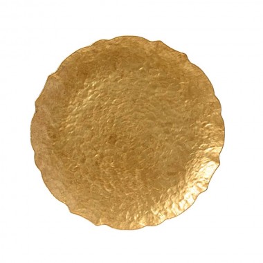 Plato decoración polipropileno dorado ø33 x 1,50 cm