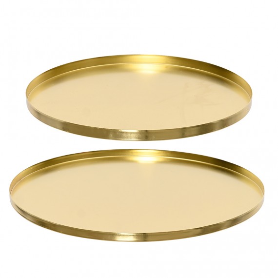 Plato hierro dorado ø35 x 1,5 cm