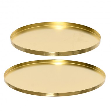 Plato hierro dorado ø35 x 1,5 cm