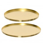 Plato hierro dorado ø35 x 1,5 cm