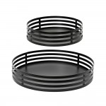 Juego bandejas de hierro negro ø38 y ø28 cm, 2 uds