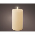 Vela de cera led color crema, ø7 x 15 cm