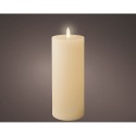 Vela de cera led color crema, ø7 x 19 cm