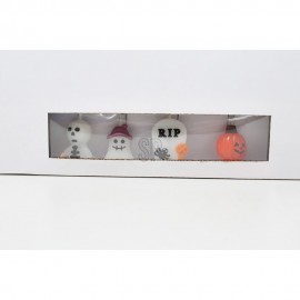 Guirnalda led con 4 figuras de hallowen, 10 x led