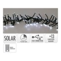 Guirnalda led solar 768 leds 13 funciones parpadeante exterior blanco frio cable verde 5,6 m