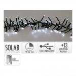 Guirnalda led solar 768 leds 13 funciones parpadeante exterior blanco frio cable verde 5,6 m