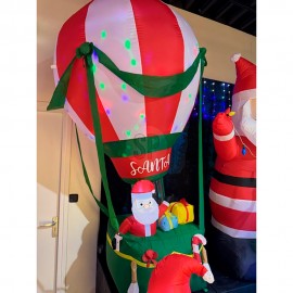 Globo inflable con papá noel con luz