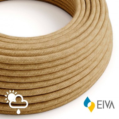 Manguera tubular h05rn-f, 2 x 1,00 mm², textil yute, 50 m