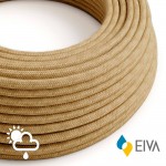 Manguera tubular h05rn-f, 2 x 1,00 mm², textil yute, 50 m