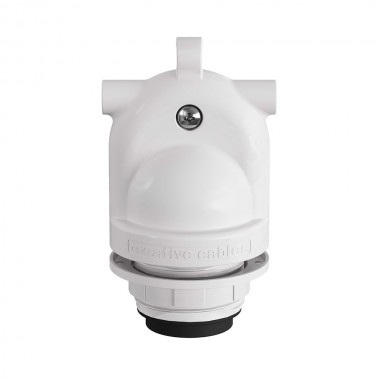 Portalámparas e27 con gel para exterior doble salida ip65 blanco