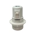 Portalámparas e27 con interruptor semiroscado con arandela 2 a 250 v blanco