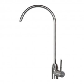 Grifo monomando de cocina caño alto osmosis plateado cepillado