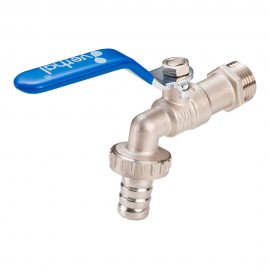 Grifo esfera, racor manguera, ¾ x 1 pulg