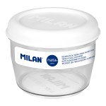 Fiambrera de tritán hermética redonda 0,5 l nata® 624 blanco