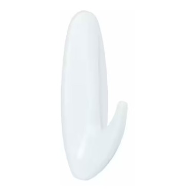 Gancho de diseño para baño, grande, 1 ud + 2 tiras, carga máx 2,2 kg