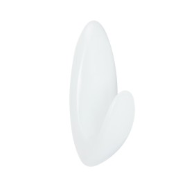 Gancho para toallas, grande, blanco, 1 ud + 2 tiras, máx 2,2 kg