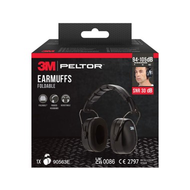 Protector auditivo plegable (94 - 105db). snr: 30 db, negro