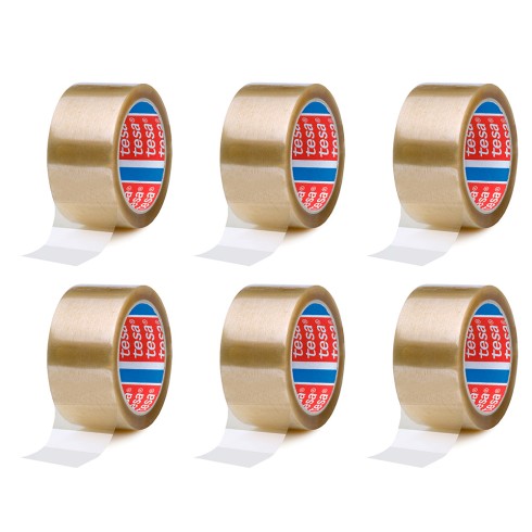 Cinta de embalar transparente 28 micras 50 mm x 66 m, 6 uds
