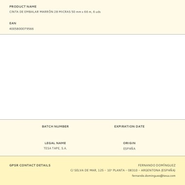 Cinta de embalar marrón 28 micras 50 mm x 66 m, 6 uds