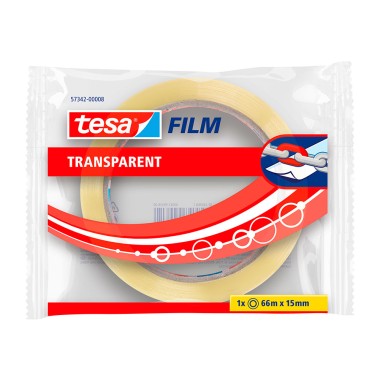 Cinta adhesiva transparente 15 mm x 66 m