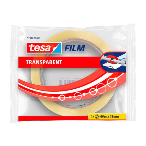 Cinta adhesiva transparente 15 mm x 66 m