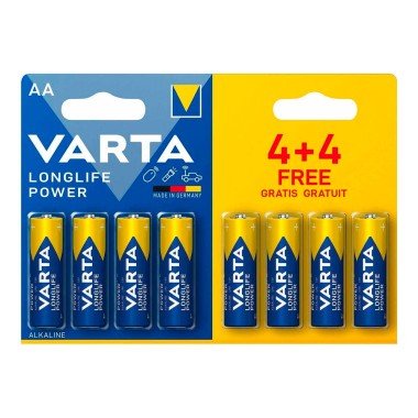 Pack 10 blisters pila alkalina longlife power aa - lr06 (blíster 4+4 uds) ø14,5 x 50,5 mm