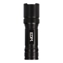 Linterna led táctica black grip 150 lm con zoom, 3 x aaa (incluidas), aluminio