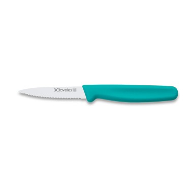 Cuchillo verduras 8 cm modelos y colores surtidos, expositor 24 uds
