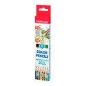 Lápices de colores hexagonal caja de 6 uds