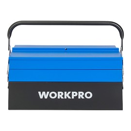 Caja de herramientas metálica, 5 compartimentos, 41,5 × 20 × 20 cm