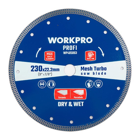 Disco de corte, diamante, diente continuo, profi, ø125 x 22,2 x 10 mm