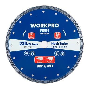 Disco de corte, diamante, diente continuo, profi, ø125 x 22,2 x 10 mm